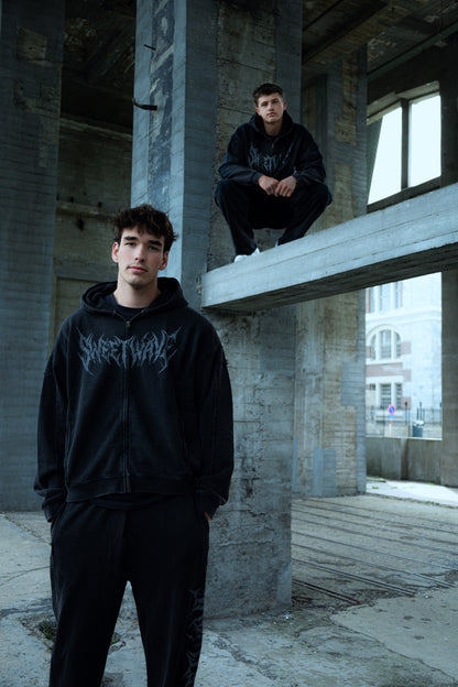 PHASE Zip Hoodie - Zwart